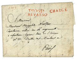 1808 P.109.P CHIVASSO + Griffe CHARGE Sur Lettre Avec Texte Pour PARIS. Trés Rare En CHARGE. Superbe. - 1792-1815: Départements Conquis