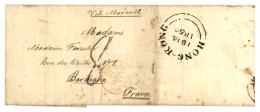 COCHINCHINE - EXPEDITION FRANCO-ESPAGNOLE - Occupation De TOURANE : 1859 Taxe 8 + PAYS ETR. V.SUEZ AMB. F. Sur Lettre Av - Marques D'armée (avant 1900)