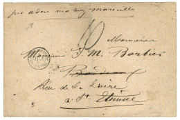 Bureau Central - SHANGHAI : 1861 CORPS EXP. CHINE Bau CENTRAL + Taxe 10 (double Port Tarif Officier) + "par ADEN Via SUE - Army Postmarks (before 1900)