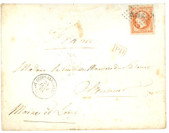 Bureau Central - SHANGHAI : 1861 40c (n°16) 4 Grandes Marges Obl. CECB.Cl (frappe Superbe) + CORPS EXP. CHINE Bau CENTRA - Bolli Militari (ante 1900)