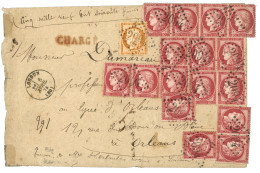 1874 16 Exemplaires Du 80c CERES (n°57) + 40c SIEGE (n°38) Obl. GC 2094 + T.16 LOUDUN Sur Enveloppe CHARGEE (VD=5960F) P - 1871-1875 Cérès