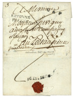 1791  BAYONNE / Pt PAYE + CAP Sur Lettre Avec Texte De Bayonne Pour PORT AU PRINCE (HAITI). Verso, Cachet D' Arrivée "AO - Correo Marítimo