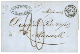 Paquebot "VILLE DE BORDEAUX" 1855 Trés Rare Cachet Du Paquebot VILLE DE BORDEAUX 9 Mai 55 + Taxe 20 (double Port) Sur Le - Correo Marítimo