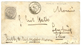 MAROC - MOGADOR : 1888 ESPAGNE 25c Obl. Cachet Maritime Rare UNION MARSEILLE + "Sent By Dr Erich MOGADOR MOROCCO" Sur En - Correo Marítimo