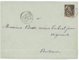 "LIGNE E - Escale De CAYENNE - Voyage Exceptionnel Du Paquebot SALVADOR Au Lieu Du ST DOMINGUE " : 1891 COLONIES GENERAL - Correo Marítimo