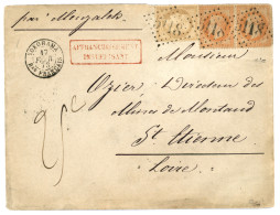 1873 Mixte 40c Lauré (x2) Pd + 15c CERES Obl. GC 5118 + YOKOHAMA Bau FRANCAIS + AFFRANCHISSEMENT INSUFFISANT + Taxe 25c  - 1849-1876: Periodo Classico