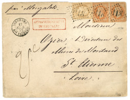 1873 Mixte 40c Lauré (x2) Pd + 15c CERES Obl. GC 5118 + YOKOHAMA Bau FRANCAIS + AFFRANCHISSEMENT INSUFFISANT + Taxe 25c  - 1849-1876: Klassieke Periode