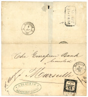 ALEXANDRIE : 1865 FRANCE 15c TAXE (pd) Obl. MARSEILLE + "Par ASSYRIEN" Sur Lettre Non Affranchie D' ALEXANDRIE (EGYPTE)  - 1849-1876: Klassieke Periode