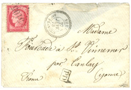SUEZ : 1873 80c CERES Obl. GC 5105 + SUEZ Bau FRANCAIS Sur Env (pd) Pour La FRANCE. TTB. - 1849-1876: Periodo Clásico