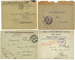 CAMEROUN : 1915 Lot De 4 Lettres Militaires Avec Cachet Rond TRESOR Et POSTE AUX ARMEES.  B/TB. - Autres & Non Classés