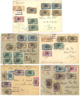 CAMEROUN : 1916/17 Lot De 5 Lettres Affranchies Avec  Cachet Provisoire JAUNDE /Cameroun. Ensemble Rare. TB. - Sonstige & Ohne Zuordnung