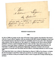 MISSION MARCHAND - FORT DESAIX : Lettre écrite Par Jean Baptiste MARCHAND Datée "F. DESAIX 3/3 98" Adressée Au Lieutenan - Altri & Non Classificati