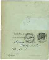 CONGO - OUBANGHI : 1903 Entier Postal 10c (+ Reponse Neuve) Obl. HT OUBANGUI Sce TELque BRAZZAVILLE Pour La FRANCE. TB. - Autres & Non Classés