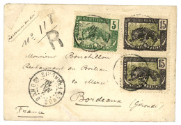 CONGO - OUBANGHI : 1910 5c + 15c (x2) Obl. BANGUI CONGO FRANCAIS Sur Lettre RECOMMANDEE. TTB. - Andere & Zonder Classificatie