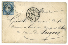 CCN4 - BARIA Bureau Civil : 1875 25c CERES (pd) Obl. CCN4 + COCHINCHINE BARIA Sur Enveloppe Pour SAIGON. Trés Rare (2 Ou - Sonstige & Ohne Zuordnung