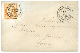 1876 CG 40c CERES (n°13) Pd Obl. CCH + COCHINCHINE VINH-LONG Sur Enveloppe Pour La FRANCE. TTB. - Autres & Non Classés