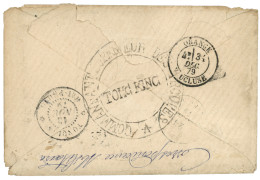 EXPEDITION Du TONKIN : 1879 CG 15c SAGE Obl. CORR. D' ARMEES HA-NOI Sur Enveloppe Pour La FRANCE. Verso, Grand Cachet CO - Autres & Non Classés