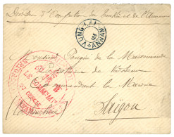 ANNAM : 1887 Rare Cachet Provisoire VUNG-LAM ANNAM (type Spécial)  Sur Lettre Pour La FRANCE. Superbe. - Other & Unclassified
