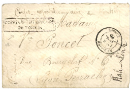 TONKIN : 1885 CORPS EXPEDITIONNAIRE / DU TONKIN (type 2) + NAM-BINH TONKIN Sur Lettre Pour La FRANCE. RARE. TB. - Autres & Non Classés
