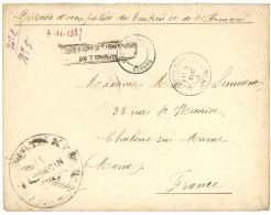 TONKIN : 1886 CORPS EXPEDITIONNAIRE / DU TONKIN Encadré (type 2) + NINH-BINH TONKIN En Bleu + NAM-BINH TONKIN (verso) Su - Sonstige & Ohne Zuordnung