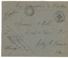 TONKIN : 1893 VIETTRI TONKIN + Cachet évidé CORPS EXP. ANNAM TONKIN Sur Lettre Pour La FRANCE. TTB. - Sonstige & Ohne Zuordnung