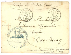 COMMISSION D' ABORNEMENT DES FRONTIERES SINO-ANNAMITES : 1894 LAO-KAY TONKIN + Rare Cachet COMMISSION D' ABORNEMENT DES  - Andere & Zonder Classificatie