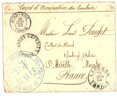 TONKIN : 1903 DONG-KHE TONKIN + POSTE DE DONG-KHE + LANGSON TONKIN Sur Lettre Pour La FRANCE. Verso, DONG-DANG + THATKHE - Altri & Non Classificati