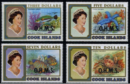 Cook Islands 1998 Service O.H.M.S. Argent Yvertn° 66-69 *** MNH Cote 53,50 € Faune Marine Poissons Fish Vissen - Islas Cook