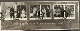 GROSSBRITANNIEN GRANDE BRETAGNE GB 2017 ROYAL WEDDING:PLATINUM ANNIVERSARY SG MS4032 MI B111-4135-40 YT F4537-42 SN 3678 - Usados