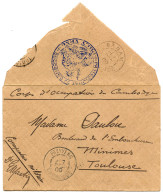 CAMBODGE : 1900 PREYVENG CAMBODGE + "CORPS D' OCCUPATION DU CAMBODGE" Sur Enveloppe Pour La FRANCE. Verso, Cachet Rare P - Autres & Non Classés