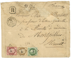 SENEGAL - CORRESPONDANCE D' ARMMEE RECOMMANDEE : 1876 CG CERES 5c + 15c + 80c Obl. SNG + CORR. D' ARMEES ST LOUIS Sur Le - Autres & Non Classés