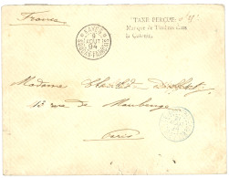 SOUDAN - MANQUE DE TIMBRES : 1894 Rarissime Cachet Provisoire TAXE PERCUE "0f25" / MANQUE DE TIMBRES DANS / LA COLONIE + - Other & Unclassified