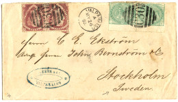 CHILE - VALPARAISO To SWEDEN : 1880 GB 1 1/2d (x2) + Pair 1 SHILLING Canc. C30 + VALPARAISO On Envelope To STOCKHOLM (SW - Cile