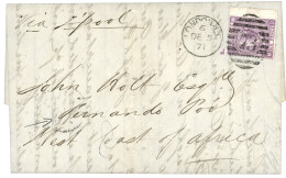 GREAT BRITAIN To FERNANDO-POO : 1871 6d Canc. 73 + LONDON-EC On Entire Letter To FERNADO-POO. Very Rare Destination. Sup - Altri & Non Classificati