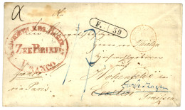 PRUSSIA - Incoming Mail : 1858 KEBOEMAN RES. BAGELEN / ZEE BRIEF / FRANCO In Red + Rare French Accountancy Handstamp F.3 - Andere & Zonder Classificatie