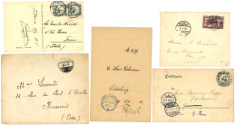 CAMEROONS : JOHAN-ALBRECHTSHOHE Blue On Receipt + 2 Cards (VICTORIA) + 2 Covers(DUALA). F./Vf. - Camerún