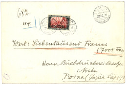 GERMAN MOROCCO : 1911 6P25c On 5 MARK (n°58IAa) Canc. MASAGAN + "WERT : 7000F" On Envelope To GERMANY. RARE. STEUER Cert - Deutsche Post In Marokko