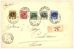 TOGO - STATION PALIME : 1916 1/2d+ 1d+ 2d+ 2 1/2d + 3d Canc. STATION PALIME On Registered Envelope To SWITZERLAND. Super - Togo