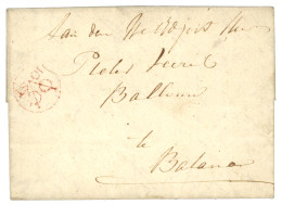NETHERLAND INDIES - French Occupation : 1810 V.O.C 10 ST In Red On Entire Letter From SAMARANG To BATAVIA. NVVP Certific - Indie Olandesi