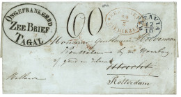 ZEE BRIEF TAGAL : 1842  ONGEFRANKEERD / ZEE BRIEF / TAGAL + ZEEBRIEF ZIERIKZEE  On Entire Letter To NETHERLANDS. Verso,  - India Holandeses