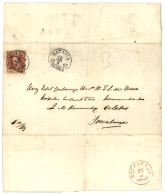 BATAVIA : 1867 10c (n°1) Canc. Half Round BATAVIA /FRANCO On Entire Letter With Text To SOERABAYA. Vvf. - Niederländisch-Indien