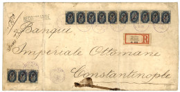 RUSSIAN POST OFFICE - METELIN : 1906 10k (x13), One Copy With Fault Canc. ROPIT METELIN On Large REGISTERED Envelope To  - Levant