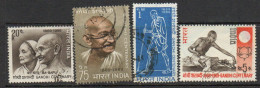 India 1969 Mahatma Gandhi Birh Centenary Set Of 4, Used , SG 595/8 (E) - Gebruikt