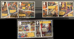 GROSSBRITANNIEN GRANDE BRETAGNE GB 2016 THE GREAT FIRE OF LONDON SET 6V USED  SG 3879-84 MI 3937-42 YT 4349-54 SN 3540-5 - Usados