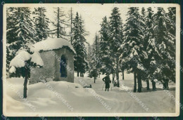 Sondrio Madesimo Motta Neve Nevicata Sci PIEGA MACCHIA Foto Cartolina KV6881 - Sondrio