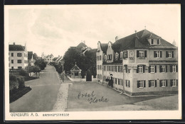 AK Günzburg A. D., Blick In Die Bahnhofstrasse  - Günzburg