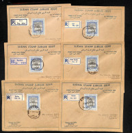 40025 - British SUDAN - POSTAL HISTORY - SG 122 Set Of 84 Different REGISTERED COVERS - Very Nice!! - Soedan (...-1951)