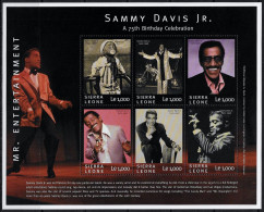 SIERRA LEONE - MUSIQUE- SAMMY DAVIS JR - N° 2861 A 2866 - NEUF** MNH - Chanteurs