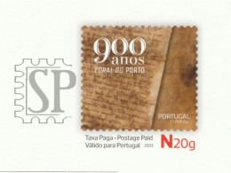 Portugal 2023 Bilhete Postal 900 Anos Da Carta De Foral Do Porto Inteiro Stationary Card - Postal Stationery