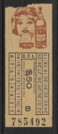 Portugal Carris Lisbonne Tramway Ticket Publicité Vermouth Cinzano Publicity Lisbon Lisboa Tram Ticket - Europa